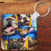 Dogs and Cat Grads in Photo Booth キーホルダー (裏面)