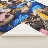 Dogs and Cat Grads in Photo Booth シェルパブランケット (3/4)