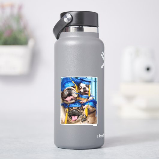 Dogs and Cat Grads in Photo Booth シール (HydroFlask)