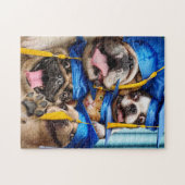 Dogs and Cat Grads in Photo Booth ジグソーパズル (横)