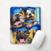 Dogs and Cat Grads in Photo Booth マウスパッド (マウス)