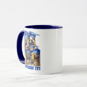 Dogs and Cat Grads in Photo Booth マグカップ (正面左)