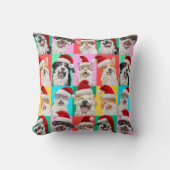 Dogs and Cats with Santa Beard クッション (正面)