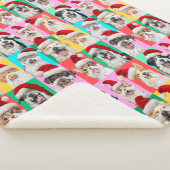 Dogs and Cats with Santa Beard シェルパブランケット (3/4)