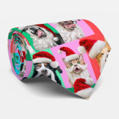 Dogs and Cats with Santa Beard ネクタイ (ロール)