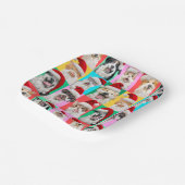 Dogs and Cats with Santa Beard ペーパープレート (傾斜あり)