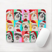 Dogs and Cats with Santa Beard マウスパッド (マウス)
