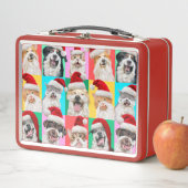 Dogs and Cats with Santa Beard メタルランチボックス (インサイチュ)