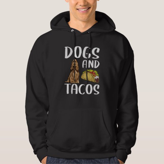 Dogs And Tacos English Cocker Spaniel Mexican Food パーカ (正面)