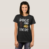Dogs And Tacos Giant Schnauzer Mexican Food Tシャツ (正面フル)