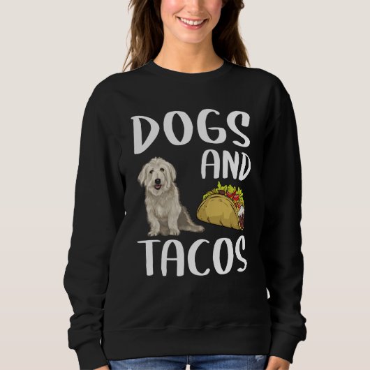 Dogs And Tacos Glen of Imaal Terrier Mexican Food スウェットシャツ (正面)