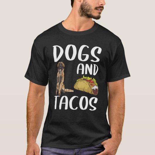 Dogs And Tacos Leonberger Mexican Food Tシャツ (正面)