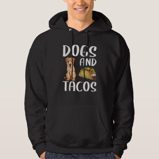 Dogs And Tacos Norfolk Terrier Mexican Food パーカ (正面)