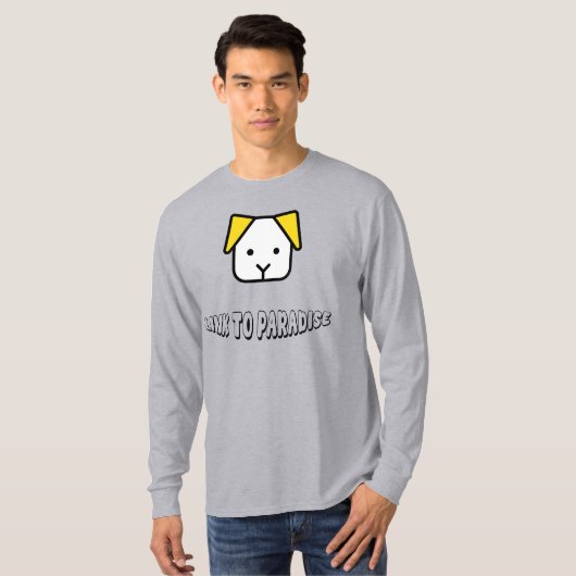Dogs Are a Link to Paradise – Cute Loyal Dog Face  Tシャツ (正面フル)