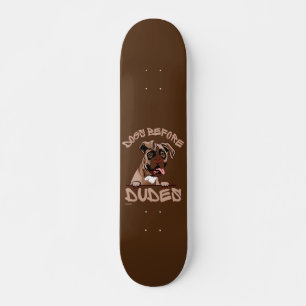 DOGS BEFORE DUDES Olde English Bulldogおもしろい犬 スケートボード