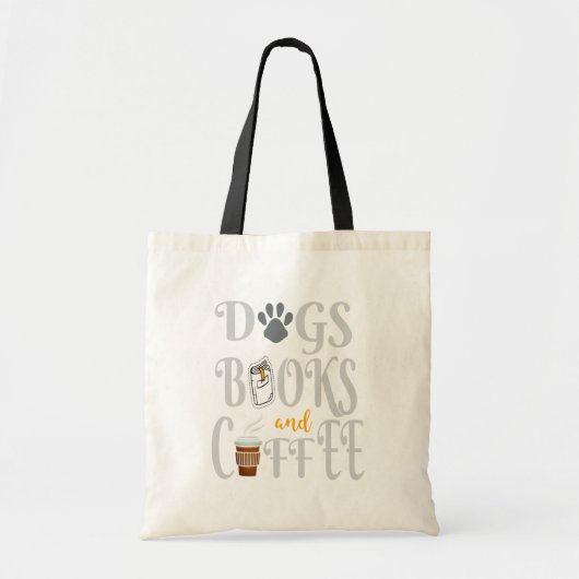 Dogs Books And Coffee トートバッグ (正面)