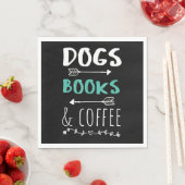 Dogs Books Coffee Weekend Animal Lover スタンダードランチョンナプキン (インサイチュ)