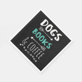 Dogs Books Coffee Weekend Animal Lover スタンダードランチョンナプキン (角)