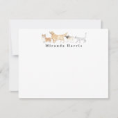 Dogs & Cat Personal Stationery Note Card ノートカード (正面)