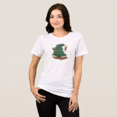 Dogs Christmas Tree Attack Funny Holiday Gift トライブレンドTシャツ (正面全面)