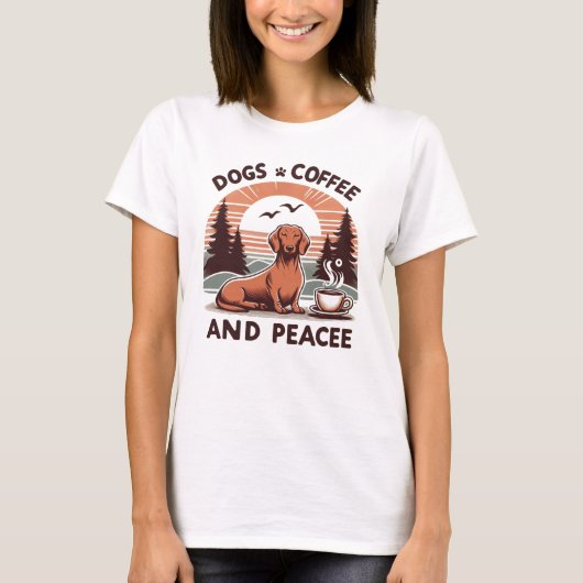 Dogs、Coffee & Peaceは、Tシャツが必要なアイテム Tシャツ (正面)