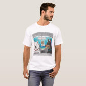 Dogs Driving Underwater - Whimsical Surreal Art Tシャツ (正面フル)