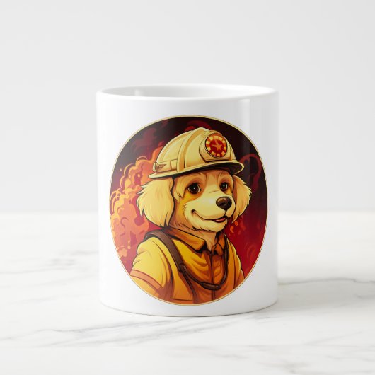 Dogs Firefighter  ジャンボコーヒーマグカップ (正面)