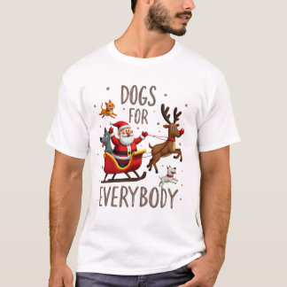 Dogs For Everybody Santa Funny Christmas Xmas (1). Tシャツ