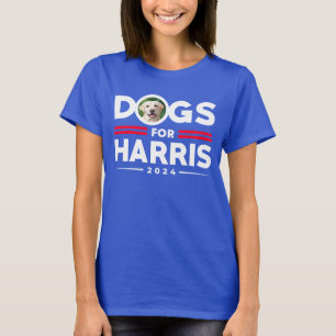Dogs for Harris 2024パーソナライズされた dog photo Tシャツ