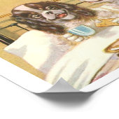 Dogs Having Breakfast in Bed ポスター (角)