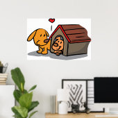 Dogs In A Dog House Poster ポスター (ホームオフィス)