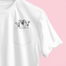 Dogs In Pocket | Custom Pet Photo Meeko The Iggy Tシャツ