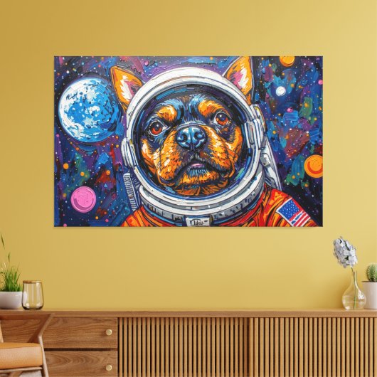 DOGS IN SPACE-13 キャンバスプリント (インサイチュ (リビング))