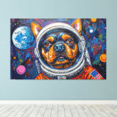 DOGS IN SPACE-13 キャンバスプリント (インサイチュ (ウッドフロア))
