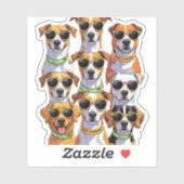 Dogs in sunglasses Paws Hydrated シール (シート)