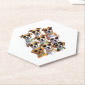 Dogs in sunglasses Paws Hydrated ペーパーコースター (アングル)