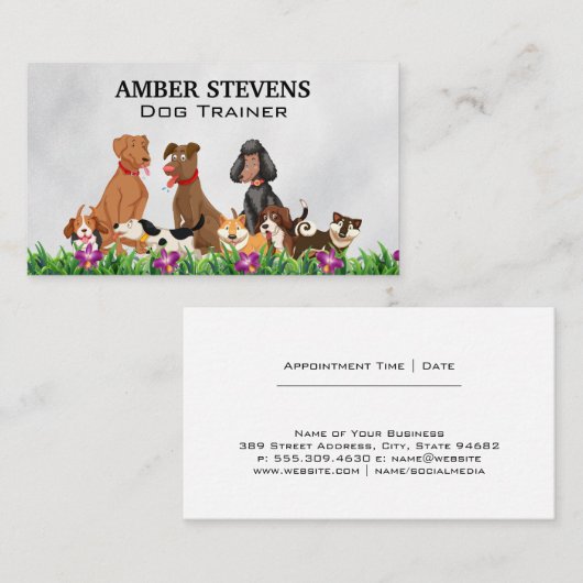 Dogs in the Garden 名刺 (正面/裏面)