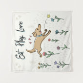 Dogs in the Garden II |愛食べ遊の タペストリー (正面)