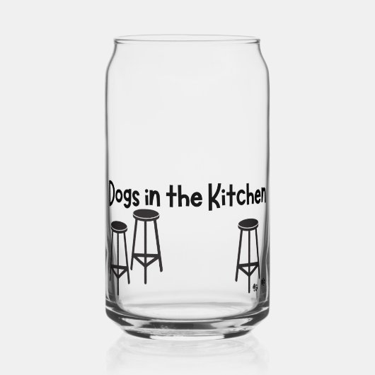 Dogs in the Kitchen Glass ガラス缶 (正面)