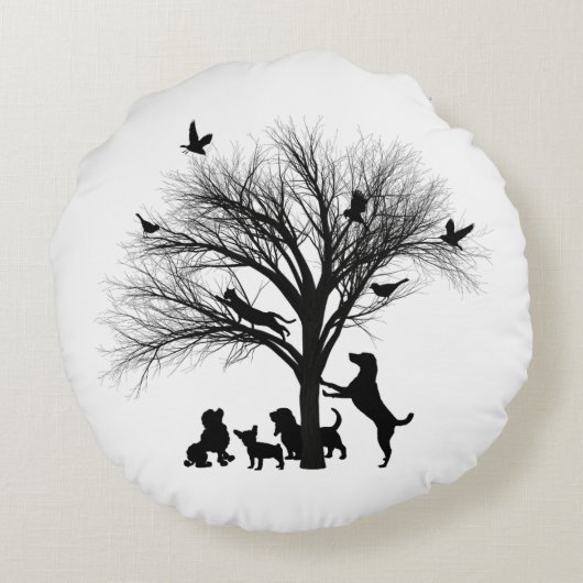 Dogs in the Park ラウンドクッション (裏面)