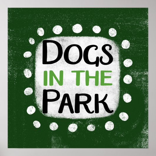 Dogs In The Park Poster Wall Art ポスター (正面)