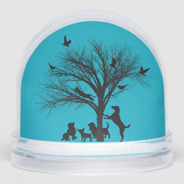 Dogs In the Park Snow Globe
