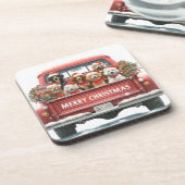 DOGS IN TRUCK Hard plastic coaster コースター (左側)