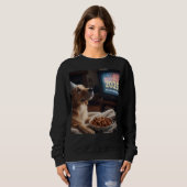 Dogs like new years too Woman's Sweat Shirt スウェットシャツ (正面フル)