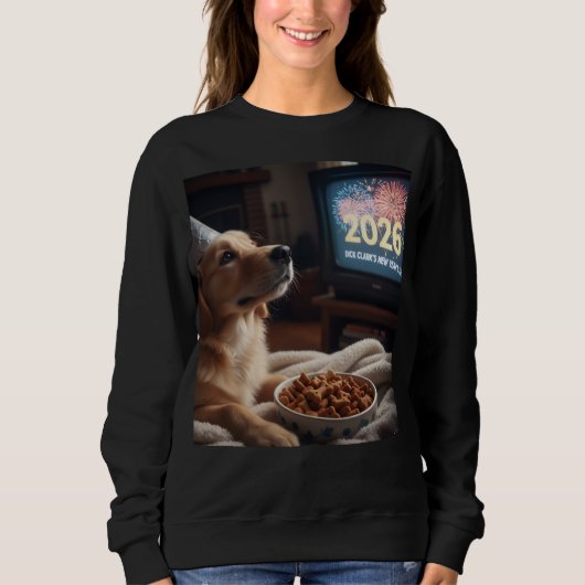 Dogs like new years too Woman's Sweat Shirt スウェットシャツ (正面)