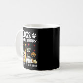 Dogs Make Me Happy Humans Make My Head Hurt Funny コーヒーマグカップ (正面左)