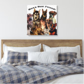 DOG'S MANS FRIEND最高の Streted Canvas Print キャンバスプリント (インサイチュ (寝室))