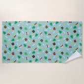 Dogs on Vacation ビーチタオル (正面)