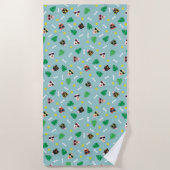 Dogs on Vacation ビーチタオル (正面)