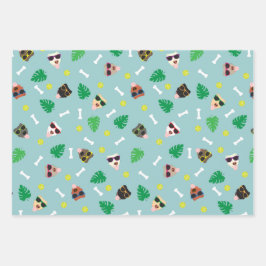 Dogs on Vacation ラッピングペーパーシート